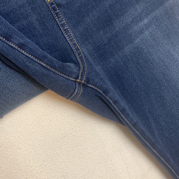 Betabrand womens medium long tall pull on bootcut jeans denim pants blue jegging - Picture 6 of 10